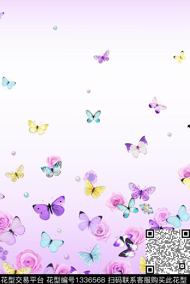 女装定位花花卉春夏华亿平台数码印花华亿平台下载（图片编号: 1336568） - 瓦栏（Walan）