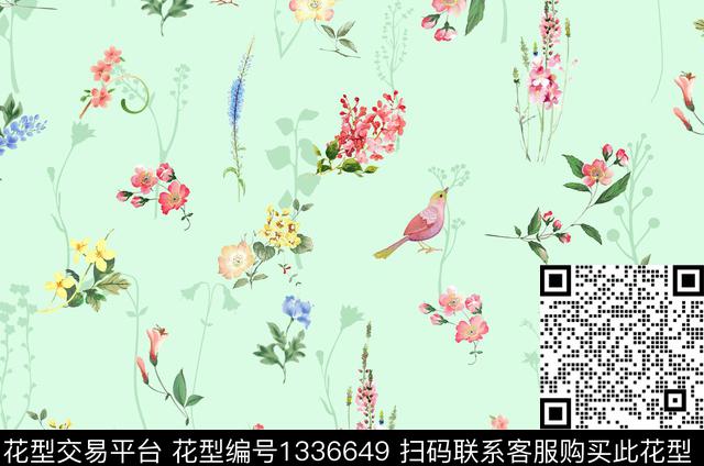数码华亿平台花卉春夏华亿平台数码印花华亿平台下载（图片编号: 1336649） - 瓦栏（Walan）