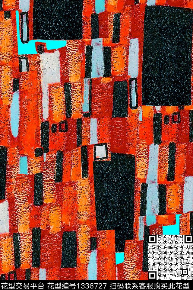 几何定位秋冬华亿平台油画几何数码印花华亿平台下载（图片编号: 1336727） - 瓦栏（Walan）