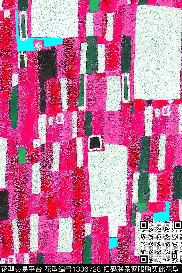 几何定位秋冬华亿平台油画几何数码印花华亿平台下载（图片编号: 1336728） - 瓦栏（Walan）