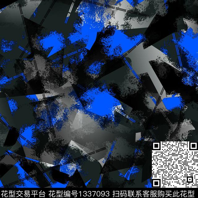 纸印花几何抽象男装传统印花华亿平台下载（图片编号: 1337093） - 瓦栏（Walan）