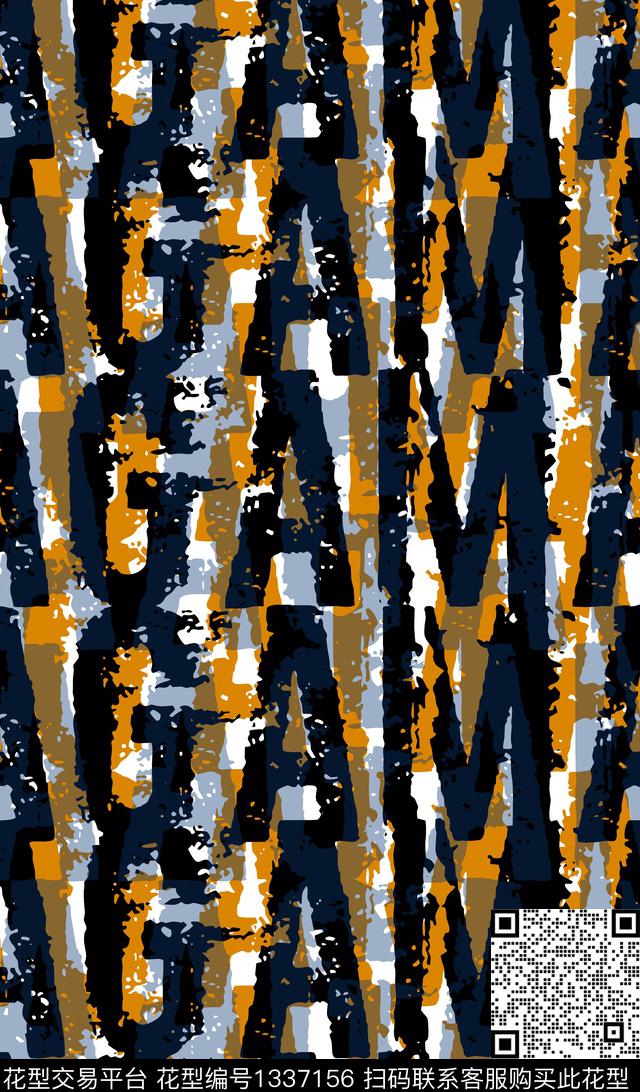 字母纹理潮牌传统印花华亿平台下载（图片编号: 1337156） - 瓦栏（Walan）