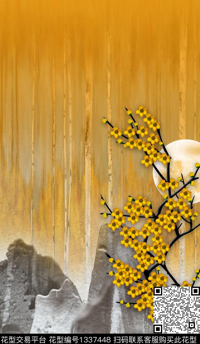 女装定位花花卉大牌风数码印花华亿平台下载（图片编号: 1337448） - 瓦栏（Walan）