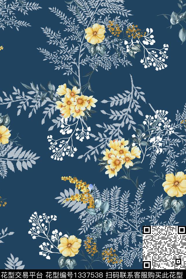 花卉大牌风热带华亿平台数码印花华亿平台下载（图片编号: 1337538） - 瓦栏（Walan）