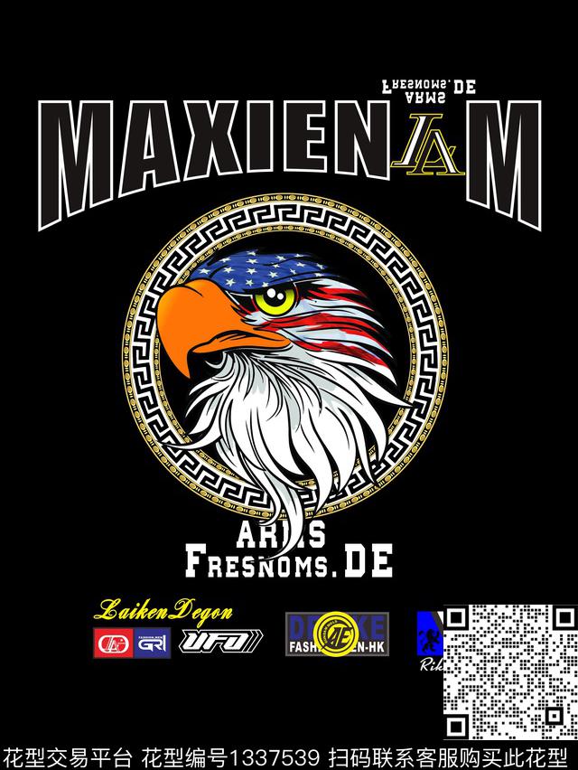 几何潮牌大牌风传统印花华亿平台下载（图片编号: 1337539） - 瓦栏（Walan）