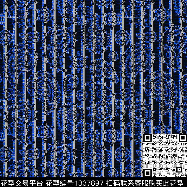 纸印花几何抽象男装传统印花华亿平台下载（图片编号: 1337897） - 瓦栏（Walan）