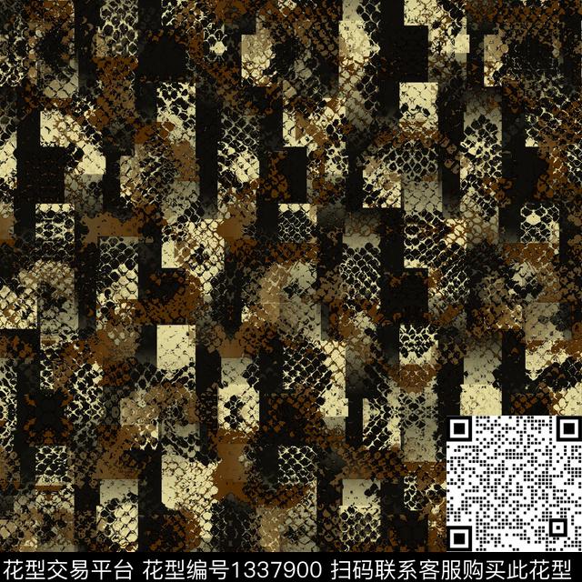 纸印花几何抽象男装传统印花华亿平台下载（图片编号: 1337900） - 瓦栏（Walan）