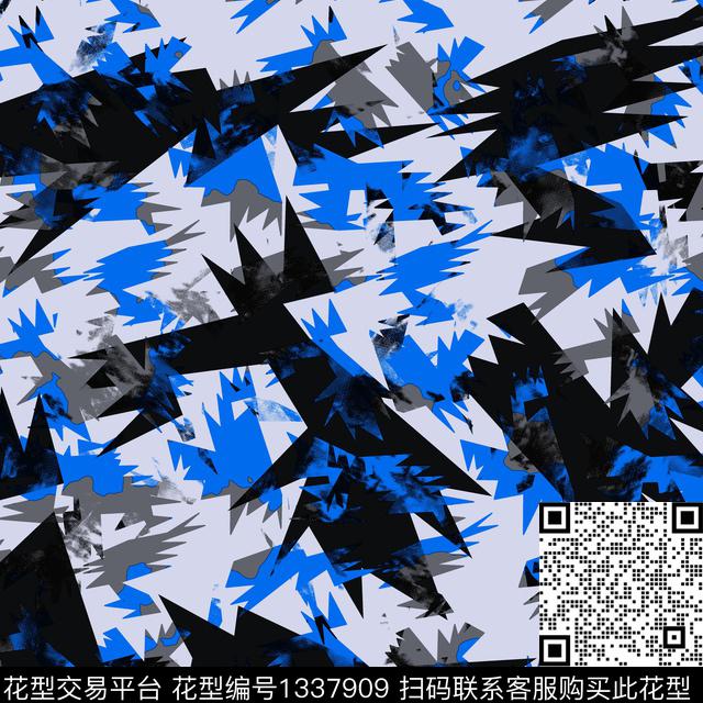 纸印花几何抽象男装传统印花华亿平台下载（图片编号: 1337909） - 瓦栏（Walan）