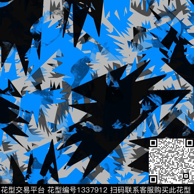 纸印花几何抽象男装传统印花华亿平台下载（图片编号: 1337912） - 瓦栏（Walan）