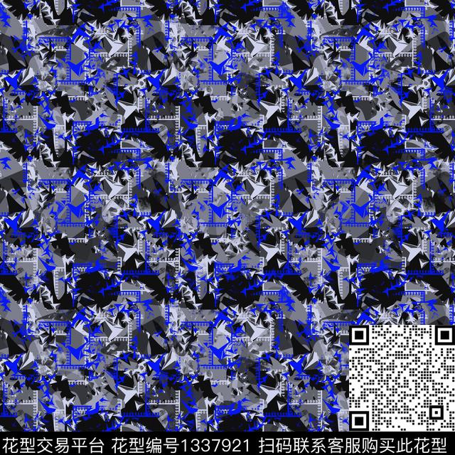 纸印花几何抽象男装传统印花华亿平台下载（图片编号: 1337921） - 瓦栏（Walan）