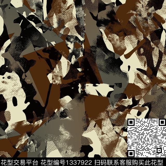 纸印花几何抽象男装传统印花华亿平台下载（图片编号: 1337922） - 瓦栏（Walan）