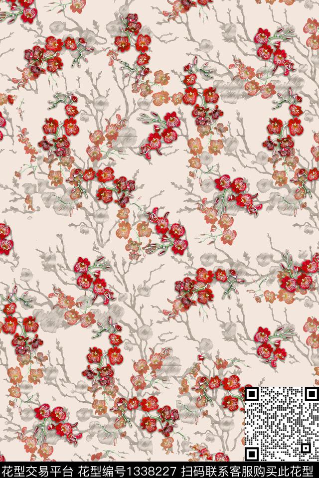 复古波西米亚小碎花数码印花华亿平台下载（图片编号: 1338227） - 瓦栏（Walan）