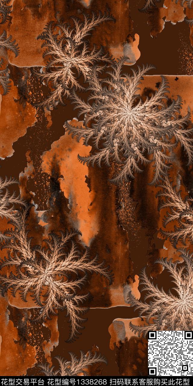 雕印华亿平台抽象单色数码印花华亿平台下载（图片编号: 1338268） - 瓦栏（Walan）