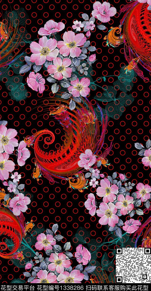 花卉植物小碎花数码印花华亿平台下载（图片编号: 1338286） - 瓦栏（Walan）