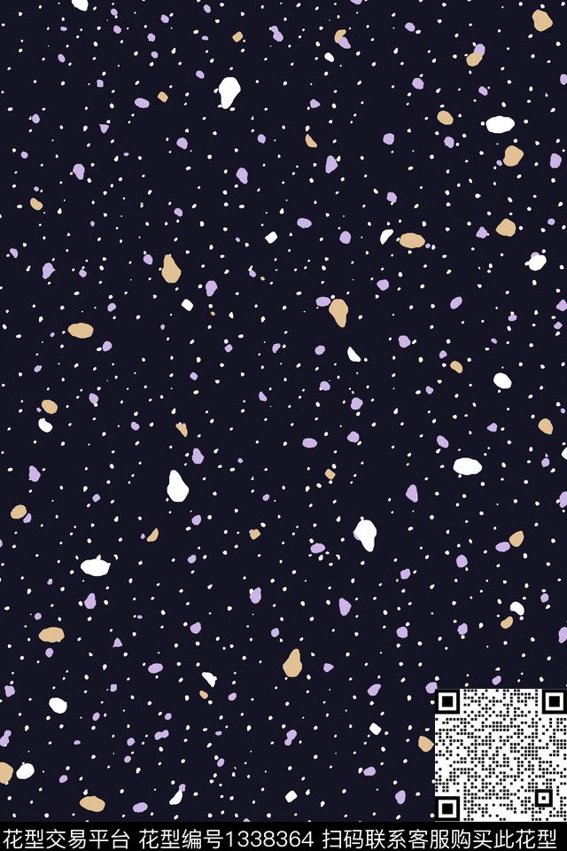 笔触纹理波点传统印花华亿平台下载（图片编号: 1338364） - 瓦栏（Walan）