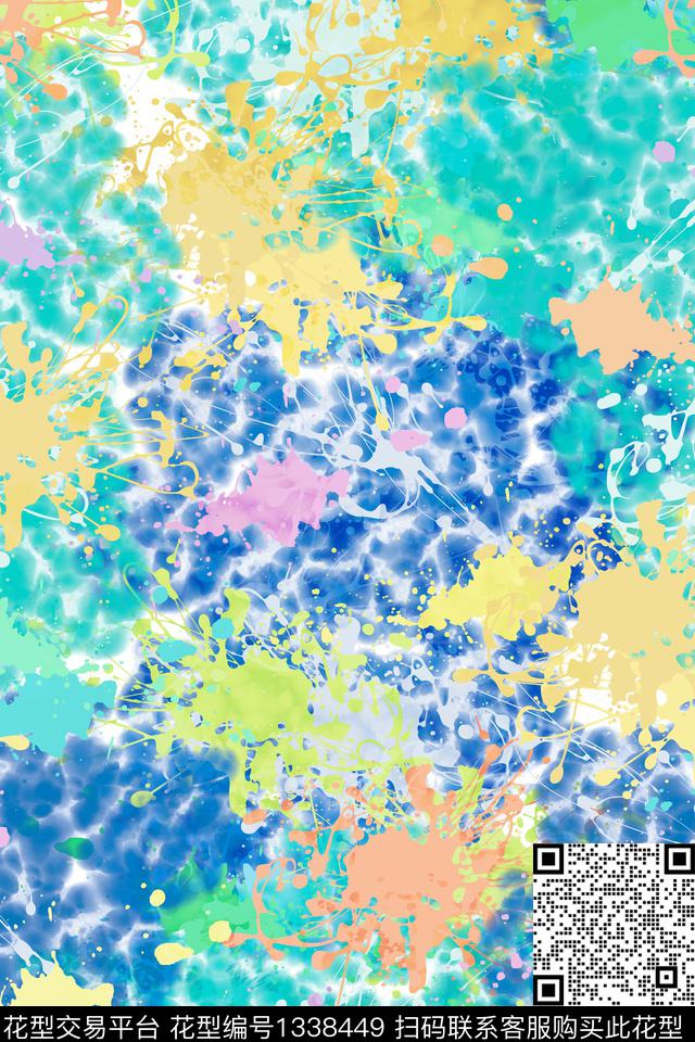 抽象男装家居服户外数码印花华亿平台下载（图片编号: 1338449） - 瓦栏（Walan）