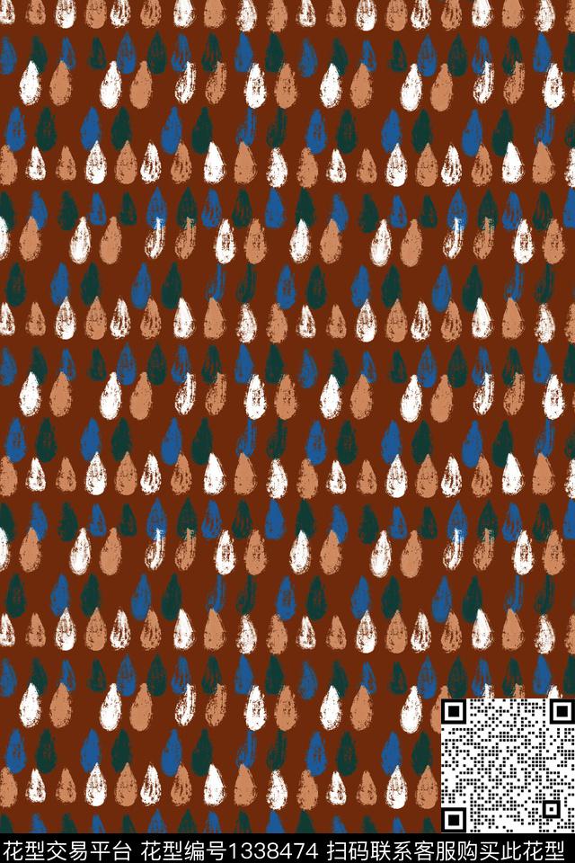 笔触纹理大牌风传统印花华亿平台下载（图片编号: 1338474） - 瓦栏（Walan）