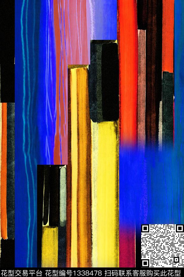 油画几何几何秋冬华亿平台数码印花华亿平台下载（图片编号: 1338478） - 瓦栏（Walan）