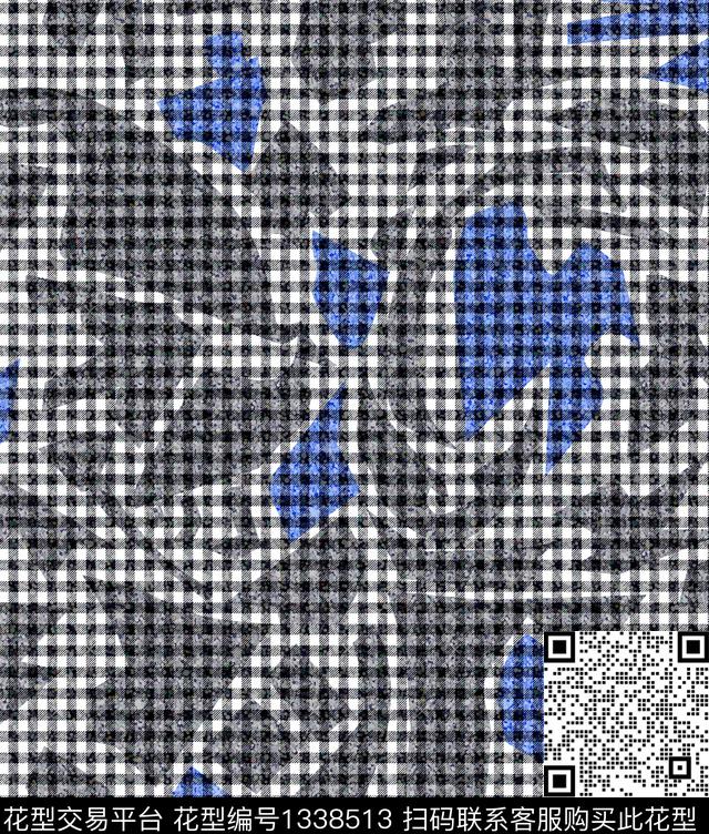 格子几何底纹数码印花华亿平台下载（图片编号: 1338513） - 瓦栏（Walan）