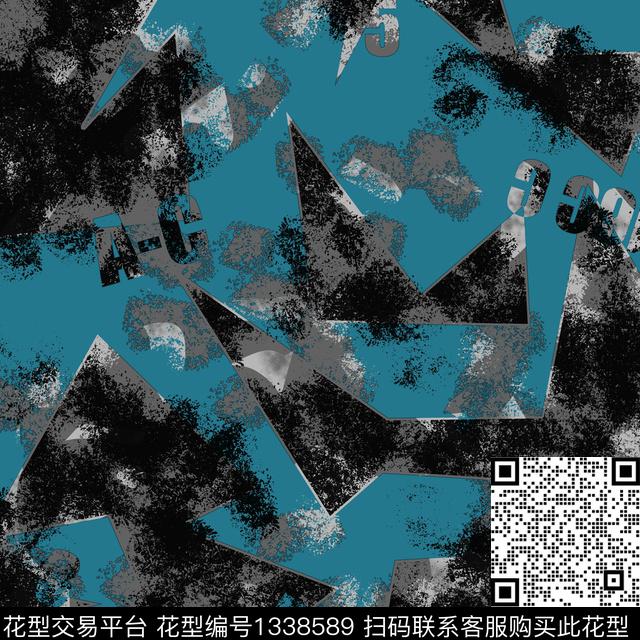 趋势华亿平台纸印花几何传统印花华亿平台下载（图片编号: 1338589） - 瓦栏（Walan）