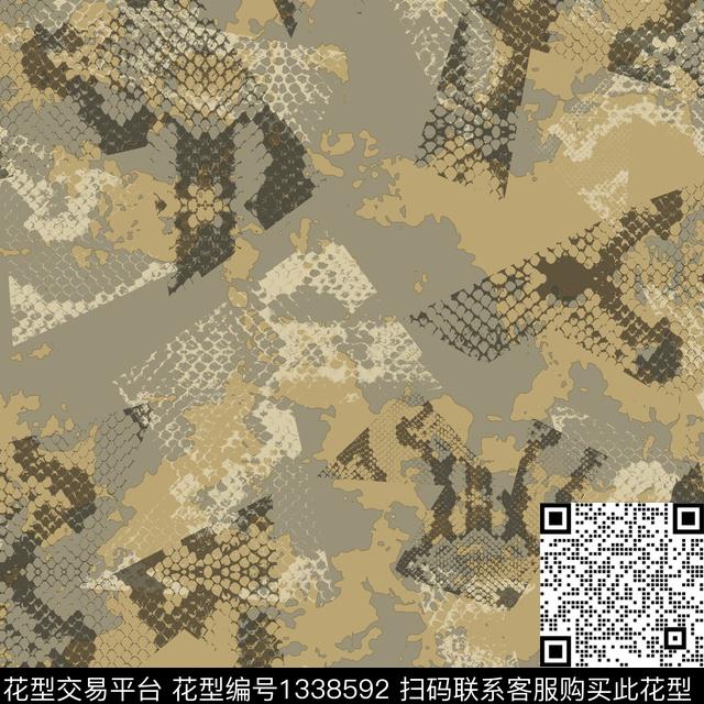 趋势华亿平台蛇纹纸印花传统印花华亿平台下载（图片编号: 1338592） - 瓦栏（Walan）