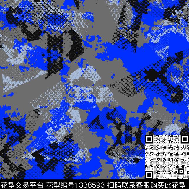 趋势华亿平台蛇纹纸印花传统印花华亿平台下载（图片编号: 1338593） - 瓦栏（Walan）