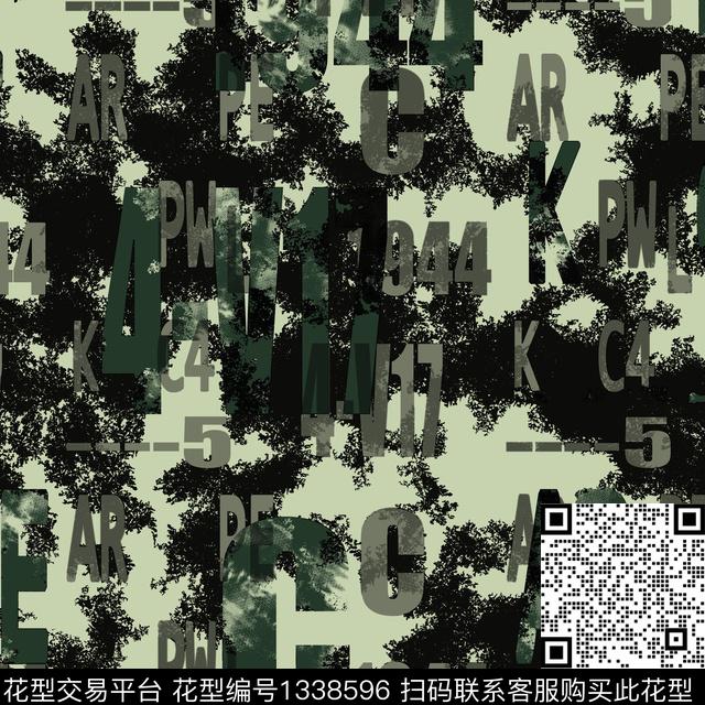 趋势华亿平台字母纸印花传统印花华亿平台下载（图片编号: 1338596） - 瓦栏（Walan）