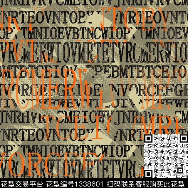 趋势华亿平台字母纸印花传统印花华亿平台下载（图片编号: 1338601） - 瓦栏（Walan）