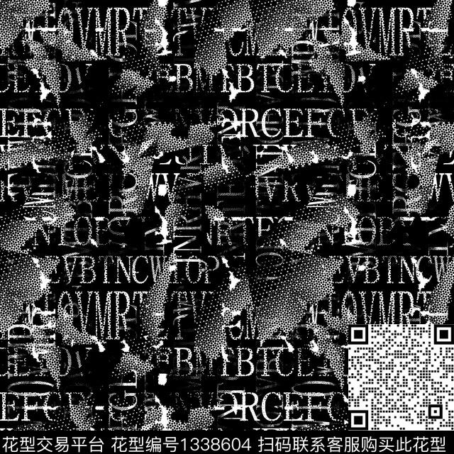 趋势华亿平台字母纸印花传统印花华亿平台下载（图片编号: 1338604） - 瓦栏（Walan）