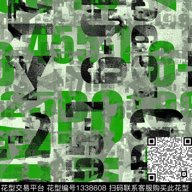 趋势华亿平台字母纸印花传统印花华亿平台下载（图片编号: 1338608） - 瓦栏（Walan）