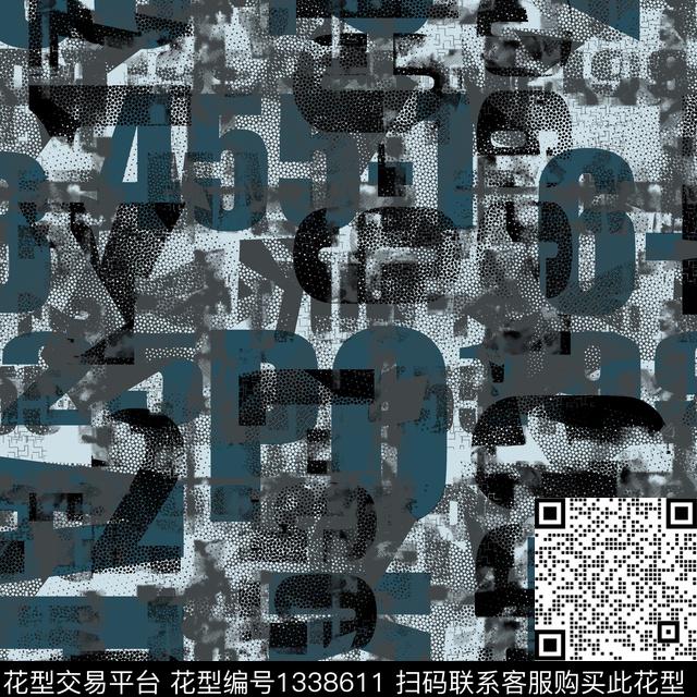 趋势华亿平台字母纸印花传统印花华亿平台下载（图片编号: 1338611） - 瓦栏（Walan）