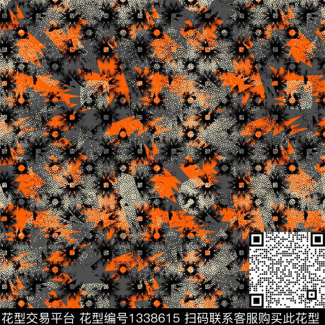 趋势华亿平台纸印花几何传统印花华亿平台下载（图片编号: 1338615） - 瓦栏（Walan）