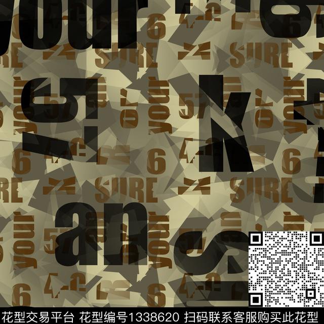 趋势华亿平台字母纸印花传统印花华亿平台下载（图片编号: 1338620） - 瓦栏（Walan）