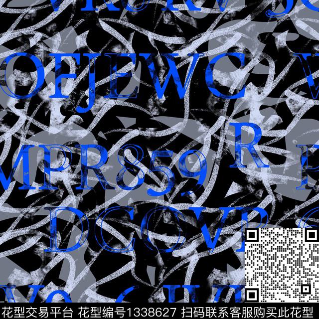 趋势华亿平台字母纸印花传统印花华亿平台下载（图片编号: 1338627） - 瓦栏（Walan）