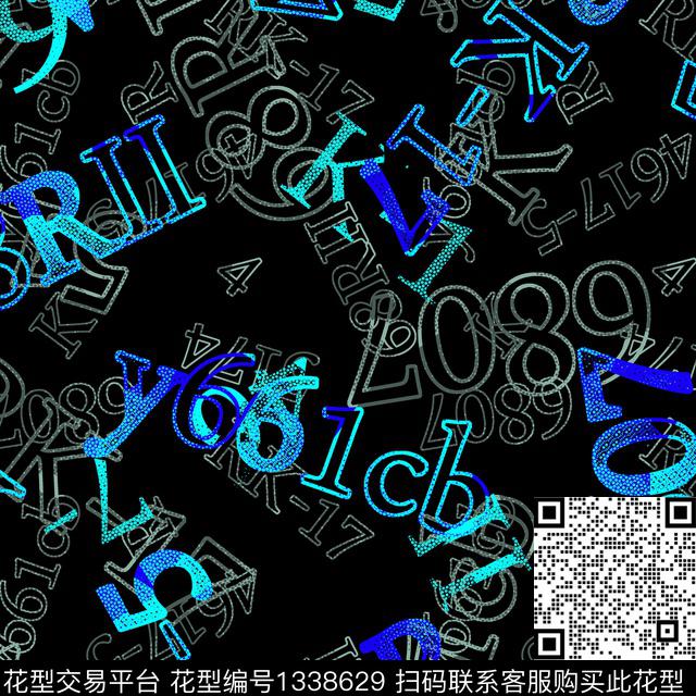 趋势华亿平台字母纸印花传统印花华亿平台下载（图片编号: 1338629） - 瓦栏（Walan）