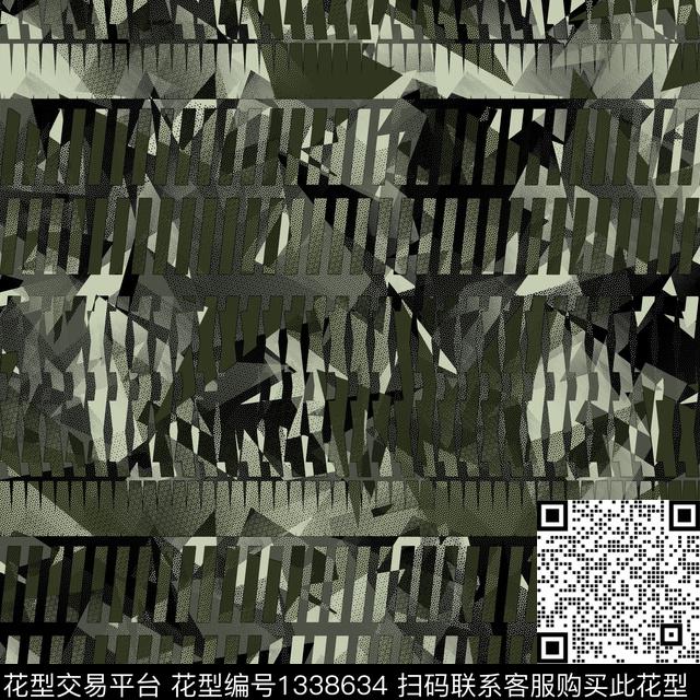 趋势华亿平台纸印花几何传统印花华亿平台下载（图片编号: 1338634） - 瓦栏（Walan）