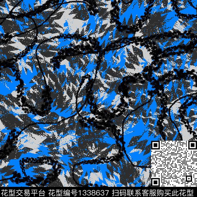 趋势华亿平台纸印花几何传统印花华亿平台下载（图片编号: 1338637） - 瓦栏（Walan）