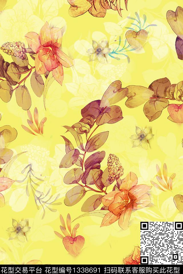 窗帘时尚女装数码印花华亿平台下载（图片编号: 1338691） - 瓦栏（Walan）