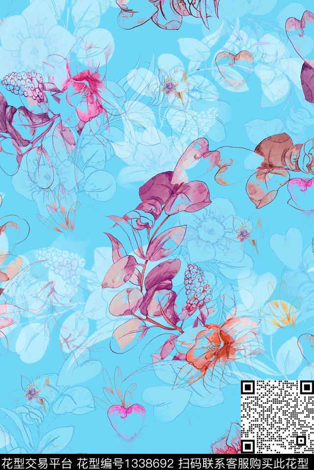 窗帘时尚女装数码印花华亿平台下载（图片编号: 1338692） - 瓦栏（Walan）