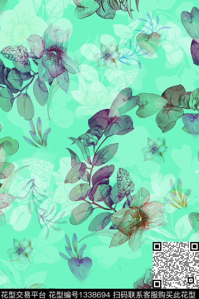 窗帘时尚女装数码印花华亿平台下载（图片编号: 1338694） - 瓦栏（Walan）