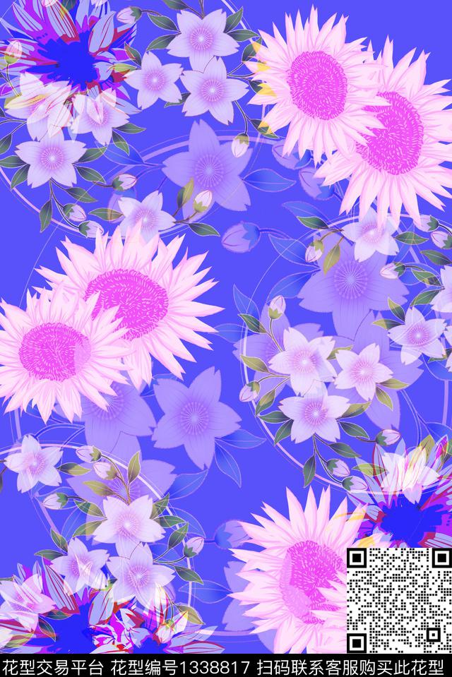 插画窗帘时尚数码印花华亿平台下载（图片编号: 1338817） - 瓦栏（Walan）