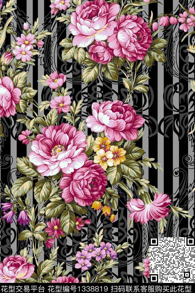 几何简欧民族风数码印花华亿平台下载（图片编号: 1338819） - 瓦栏（Walan）