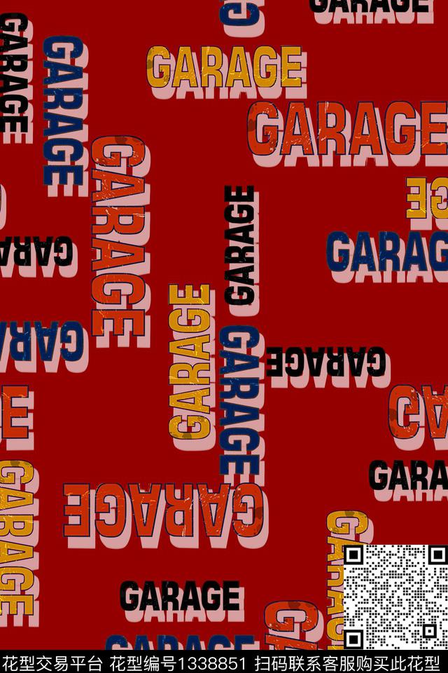 几何花卉大牌风数码印花华亿平台下载（图片编号: 1338851） - 瓦栏（Walan）