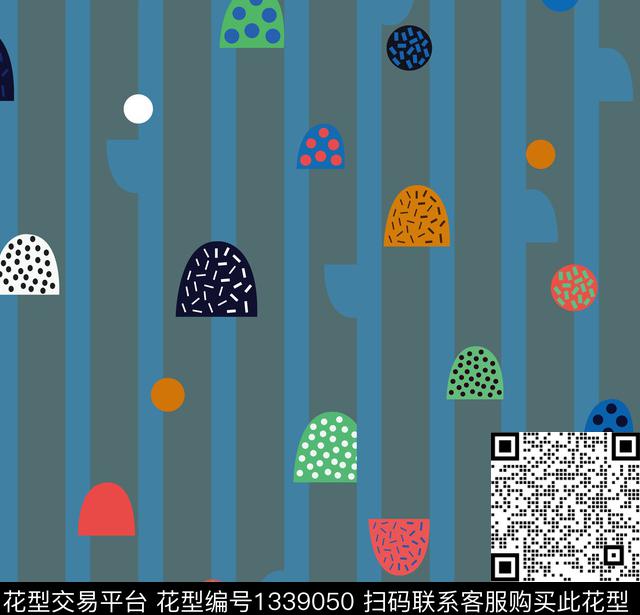 春夏华亿平台欧美条纹传统印花华亿平台下载（图片编号: 1339050） - 瓦栏（Walan）