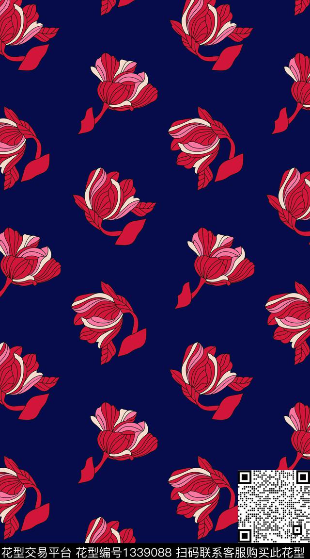 女装花卉大牌风传统印花华亿平台下载（图片编号: 1339088） - 瓦栏（Walan）