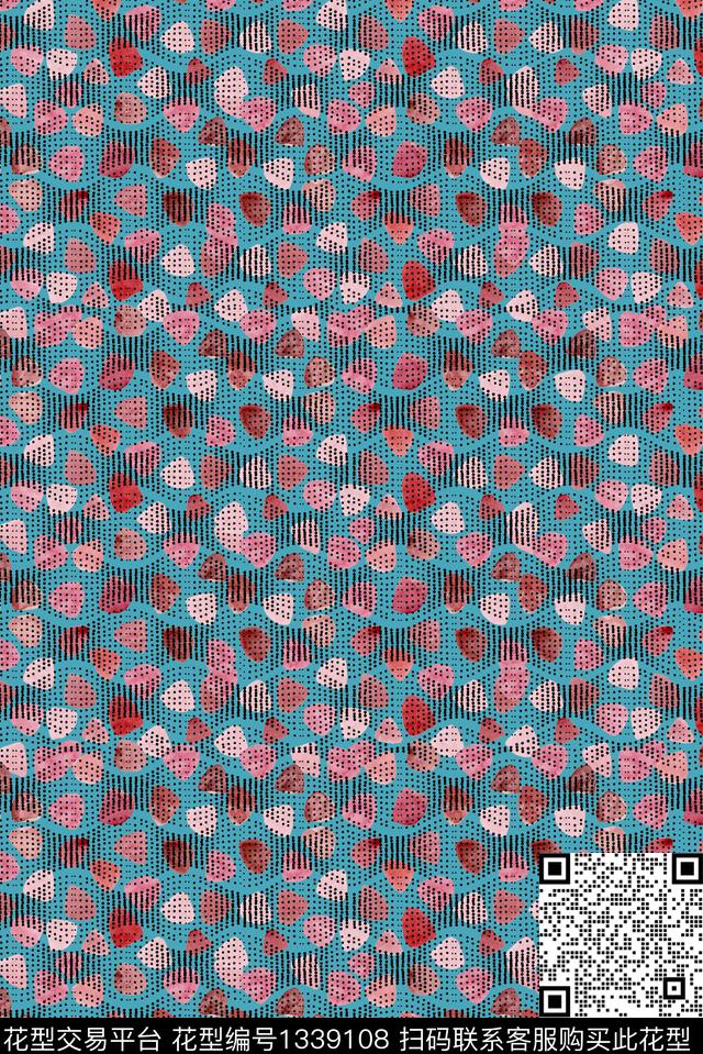 几何趋势华亿平台波点传统印花华亿平台下载（图片编号: 1339108） - 瓦栏（Walan）