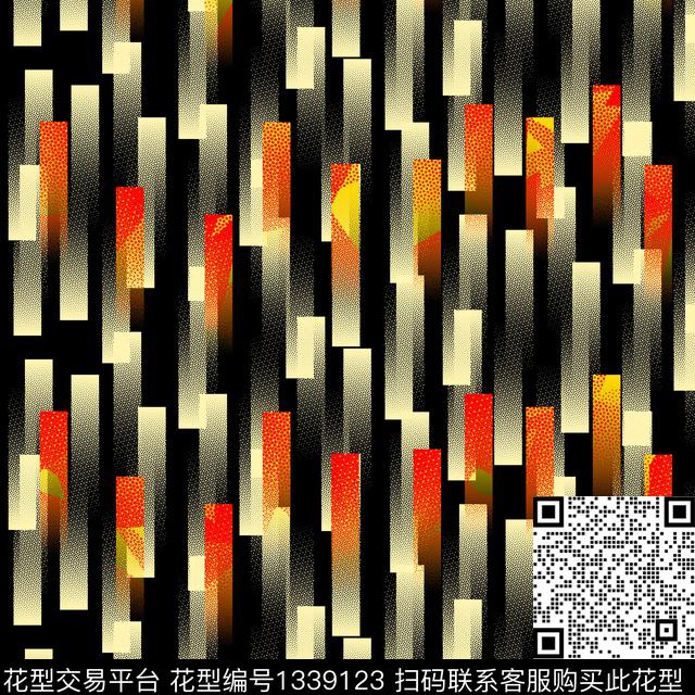 纸印花黑白条纹几何传统印花华亿平台下载（图片编号: 1339123） - 瓦栏（Walan）