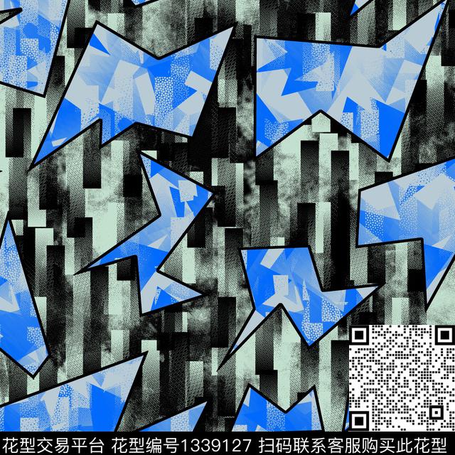 趋势华亿平台纸印花几何传统印花华亿平台下载（图片编号: 1339127） - 瓦栏（Walan）