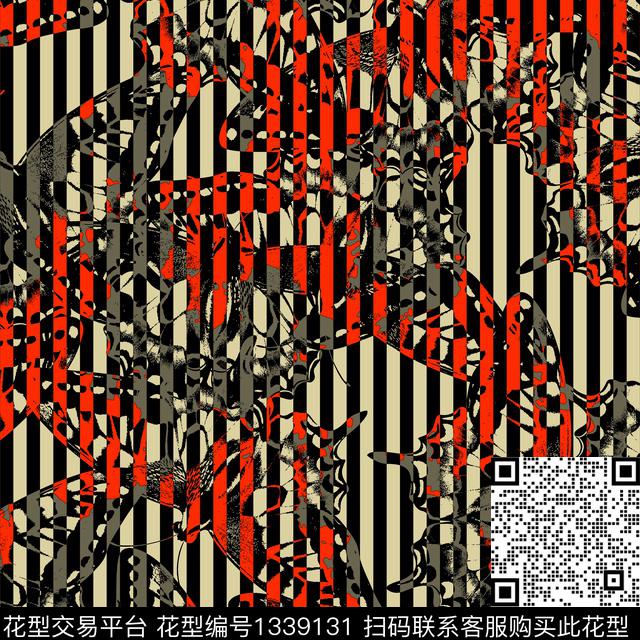 纸印花黑白条纹几何传统印花华亿平台下载（图片编号: 1339131） - 瓦栏（Walan）