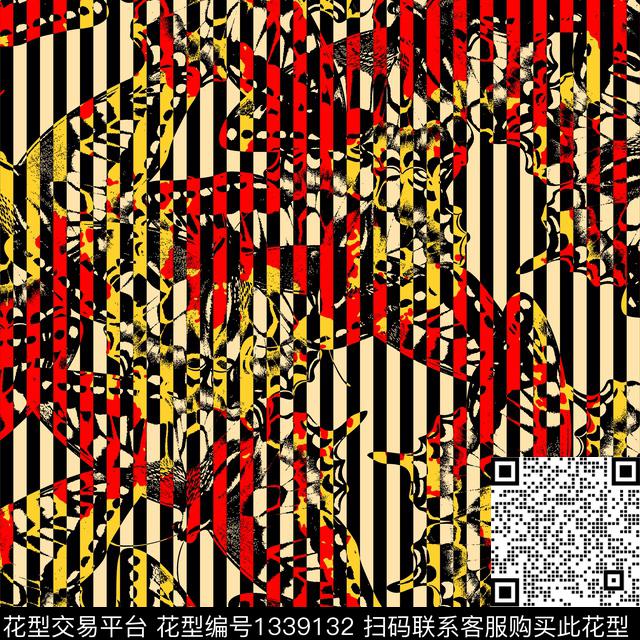 纸印花黑白条纹几何传统印花华亿平台下载（图片编号: 1339132） - 瓦栏（Walan）